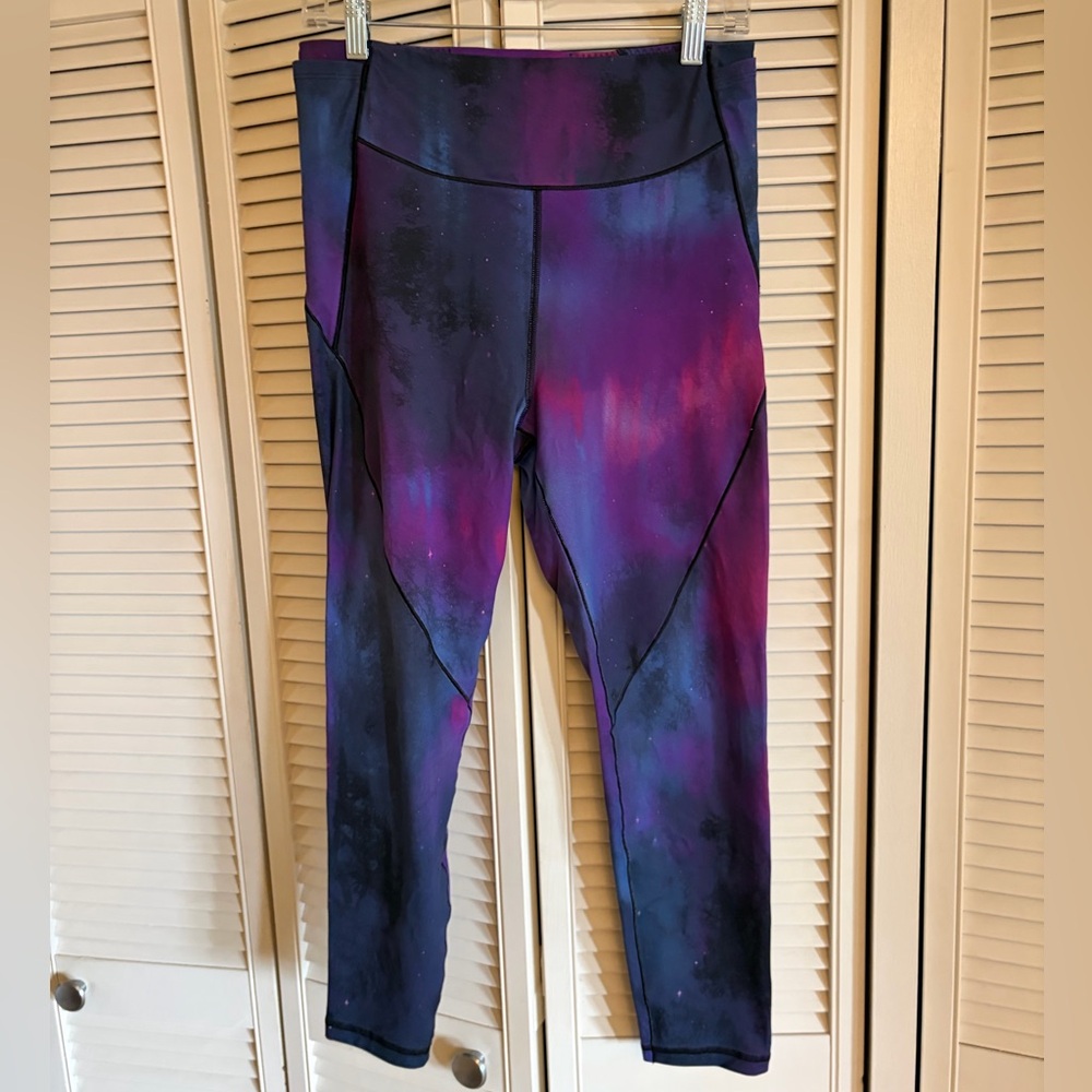 LAST CHANCE! VS Purple and Blue Galaxy 3/4 Leggings